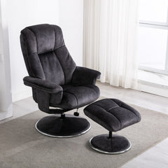 Denver Luxury Soft Fabric Swivel Recliner Chair