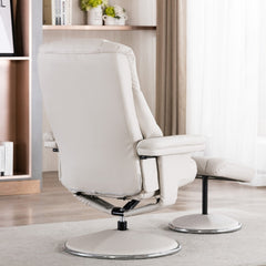 Denver Real Leather Luxury Swivel Recliner Chair