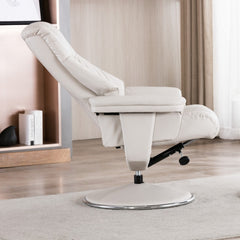 Denver Real Leather Luxury Swivel Recliner Chair