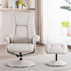 Denver Real Leather Luxury Swivel Recliner Chair