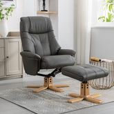 Dubai Luxury Plush PU Swivel Recliner