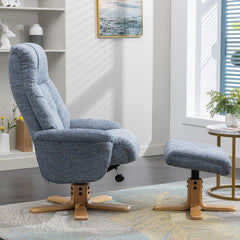 Dubai Warm Fabric Swivel Recliner