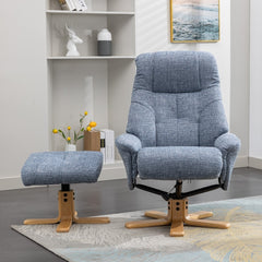 Dubai Warm Fabric Swivel Recliner