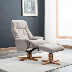 Dubai Warm Fabric Swivel Recliner