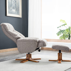 Dubai Warm Fabric Swivel Recliner