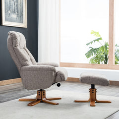 Dubai Warm Fabric Swivel Recliner