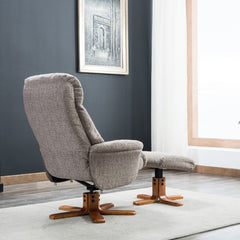 Dubai Warm Fabric Swivel Recliner