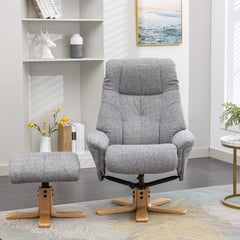 Dubai Warm Fabric Swivel Recliner