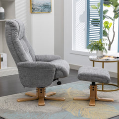 Dubai Warm Fabric Swivel Recliner