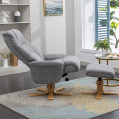 Dubai Warm Fabric Swivel Recliner