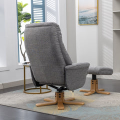Dubai Warm Fabric Swivel Recliner