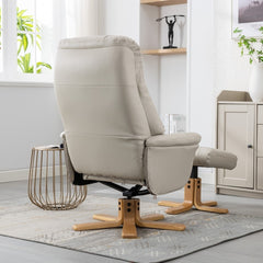 Dubai Luxury Plush PU Swivel Recliner
