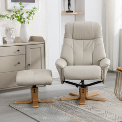 Dubai Full Real Leather Luxury Swivel Recliner