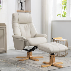 Dubai Full Real Leather Luxury Swivel Recliner