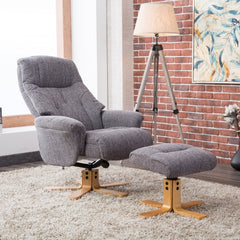 Dubai Warm Fabric Swivel Recliner