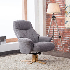 Dubai Warm Fabric Swivel Recliner
