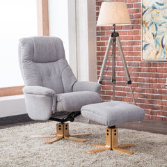 Dubai Warm Fabric Swivel Recliner