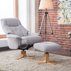 Dubai Warm Fabric Swivel Recliner