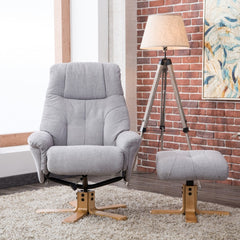 Dubai Warm Fabric Swivel Recliner