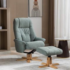 Dubai Warm Fabric Swivel Recliner