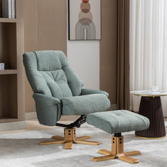 Dubai Warm Fabric Swivel Recliner
