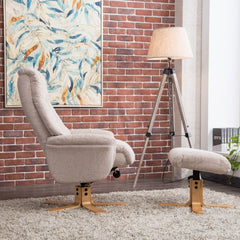 Dubai Warm Fabric Swivel Recliner