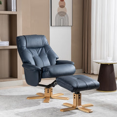 Dubai Luxury Plush PU Swivel Recliner