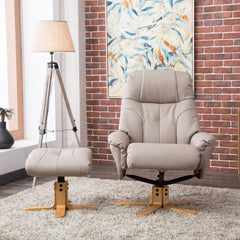Dubai Luxury Plush PU Swivel Recliner