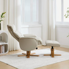 Eden Luxury Leather Match Swivel Recliner