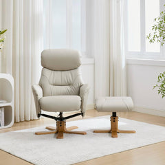 Eden Luxury Leather Match Swivel Recliner