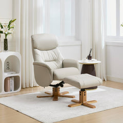Eden Luxury Leather Match Swivel Recliner
