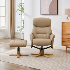 Eden Luxury Leather Match Swivel Recliner