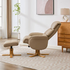 Eden Luxury Leather Match Swivel Recliner