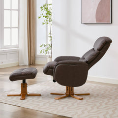 Eden Luxury Leather Match Swivel Recliner