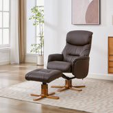 Eden Luxury Leather Match Swivel Recliner