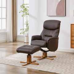 Eden Luxury Leather Match Swivel Recliner