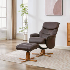 Eden Luxury Leather Match Swivel Recliner