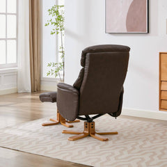 Eden Luxury Leather Match Swivel Recliner