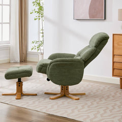 Eden Luxury Fabric Swivel Recliner