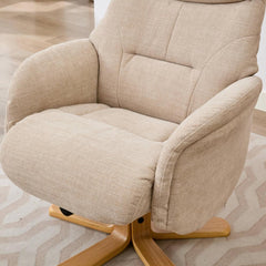 Eden Luxury Fabric Swivel Recliner