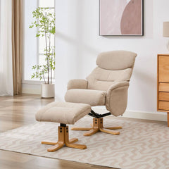 Eden Luxury Fabric Swivel Recliner