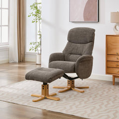 Eden Luxury Fabric Swivel Recliner