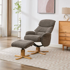Eden Luxury Fabric Swivel Recliner