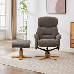 Eden Luxury Fabric Swivel Recliner