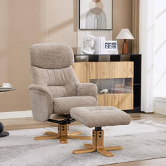 Eden Luxury Fabric Swivel Recliner