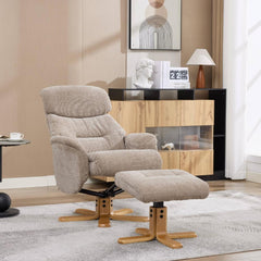 Eden Luxury Fabric Swivel Recliner
