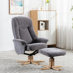 Hawaii Soft Fabric Swivel Recliner Chair