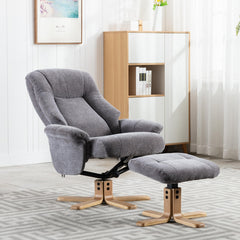 Hawaii Soft Fabric Swivel Recliner Chair