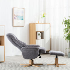 Hawaii Soft Fabric Swivel Recliner Chair