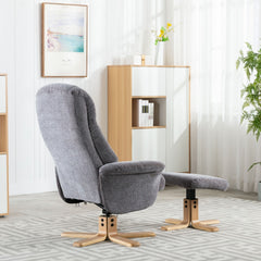 Hawaii Soft Fabric Swivel Recliner Chair